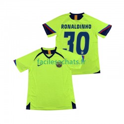 Maillot FC Barcelone RONALDINHO 30 Retro 2005 2006 Extérieur Homme MC
