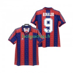 Maillot FC Barcelone RONALDO 9 Retro 1996 1997 Domicile Homme MC