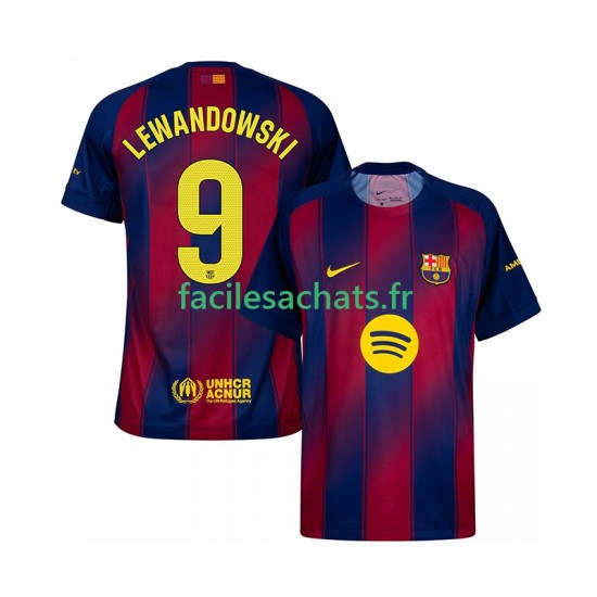 Maillot FC Barcelone Robert Lewandowski 9 2025-2026 Domicile Homme MC