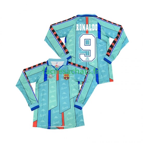 Maillot FC Barcelone Ronaldo 9 Retro 1996 1997 Extérieur Homme ML
