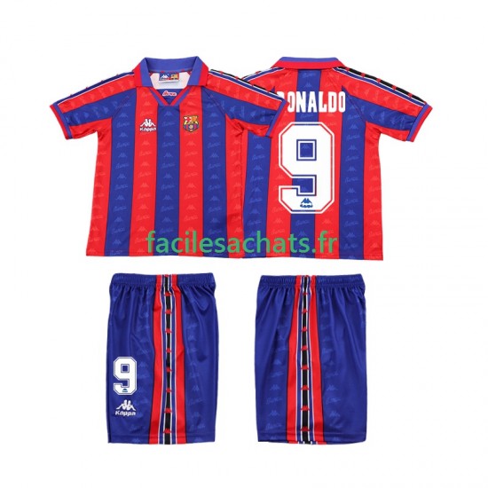 Maillot FC Barcelone Ronaldo Retro 1996 1997 Domicile Enfant MC