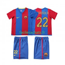 Maillot FC Barcelone SAUIOLA 22 Retro 2006 2007 Domicile Enfant MC