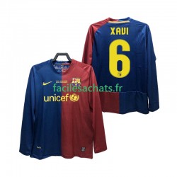 Maillot FC Barcelone XAVI 6 Retro Champions League 2008 2009 Domicile Homme ML