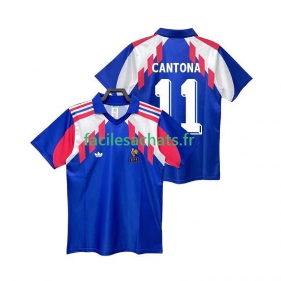 Maillot France CANTONA 11 Retro 1990 Domicile Homme MC