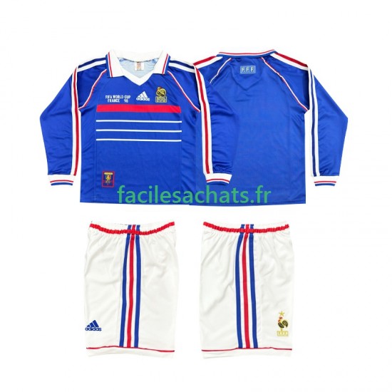 Maillot France Retro 1998 Domicile Enfant ML