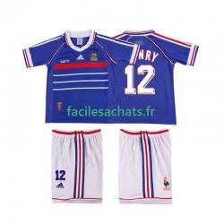 Maillot France Henry 12 Retro 1998 Domicile Enfant MC