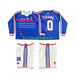Maillot France ZINANE 10 Retro 1998 Domicile Enfant ML
