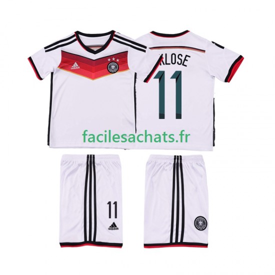 Maillot Allemagne KLOSE 11 Retro 2014 Domicile Enfant MC