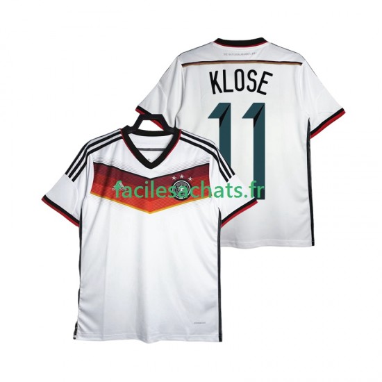 Maillot Allemagne Klose 11 Retro 2014 Domicile Homme MC