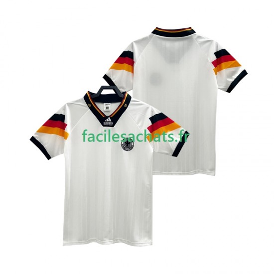 Maillot Allemagne Retro 1992 Domicile Homme MC