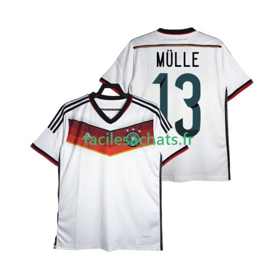 Maillot Allemagne Retro MULLER 13 2014 Domicile Homme MC