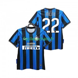Maillot Inter Milan MILITO 22 Retro 2009 2010 Domicile Homme MC