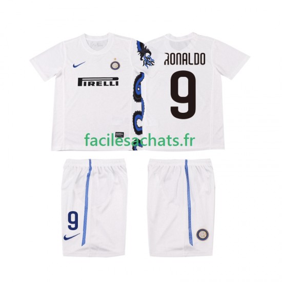 Maillot Inter Milan Ronaldo 9 Retro 2010 2011 Extérieur Enfant MC