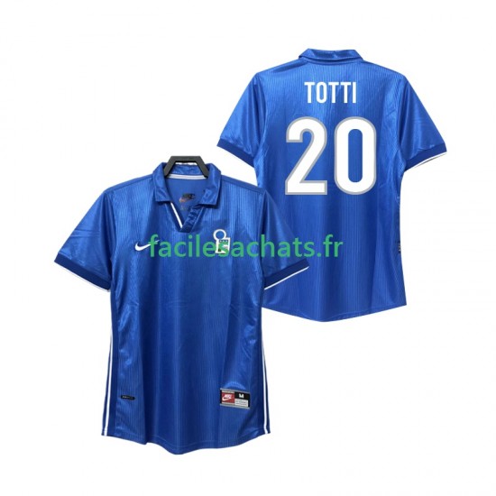 Maillot Italie Totti 20 Retro 1998 Domicile Homme MC