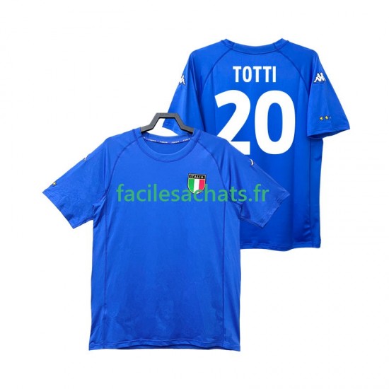 Maillot Italie Totti 20 Retro 2000 Domicile Homme MC