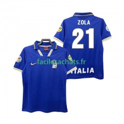 Maillot Italie ZOLA 21 Retro 1996 Domicile Homme MC