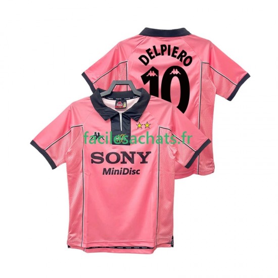 Maillot Juventus DEL PIER0 10 Retro 1997 1998 Extérieur Homme MC