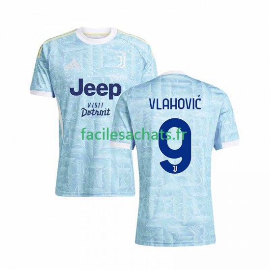 Maillot Juventus Vlahovic 9 2025-2026 Extérieur Homme MC