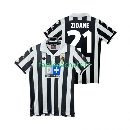 Maillot Juventus ZIDANE 21 Retro 1999 2000 Domicile Homme MC
