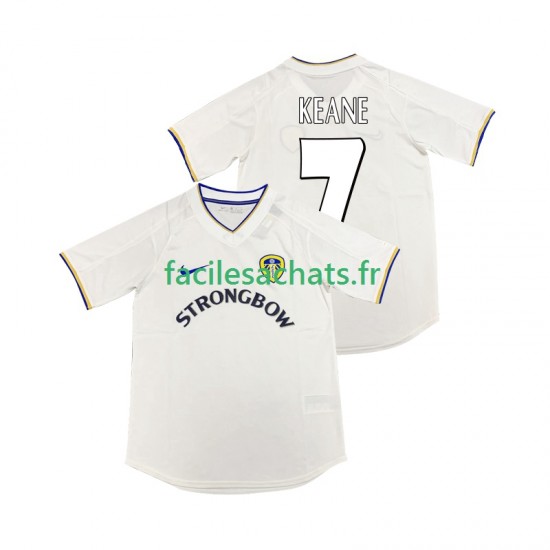Maillot Leeds United KEANE 7 Retro 2000 2001 Domicile Homme MC