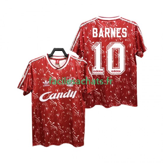 Maillot Liverpool BARNES 10 Retro 1989 1991 Domicile Homme MC
