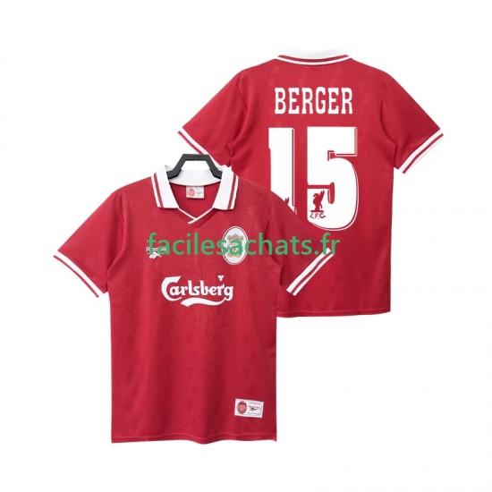 Maillot Liverpool BERGER 15 Retro 1996 1998 Domicile Homme MC