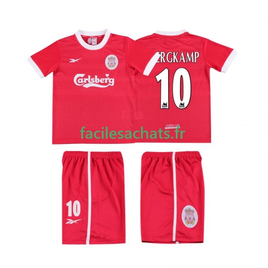 Maillot Liverpool BERGKAMP 10 Retro LWP 1997 1998 Domicile Enfant MC