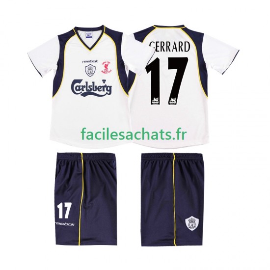 Maillot Liverpool GERRARD 17 Retro LWP 2001 2002 Extérieur Homme MC