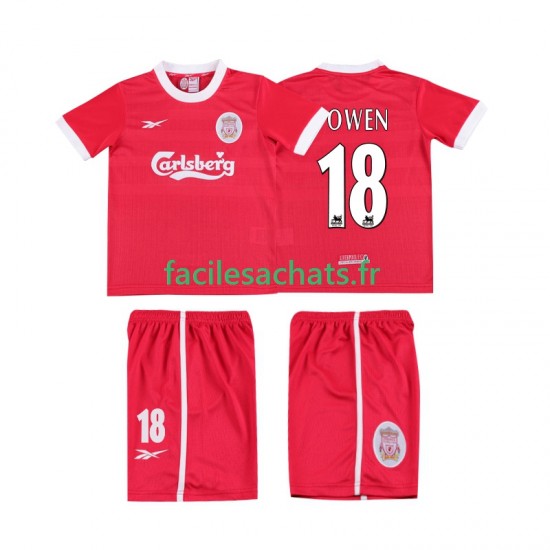 Maillot Liverpool OWEN 18 Retro LWP 1997 1998 Domicile Enfant MC