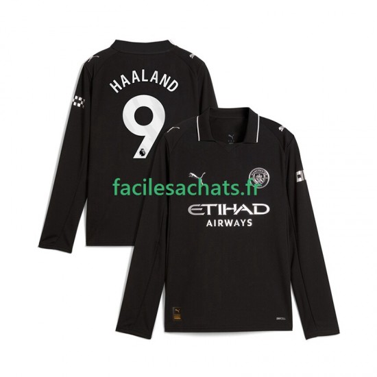 Maillot Manchester City Erling Haaland 9 2025-2026 Extérieur Homme ML