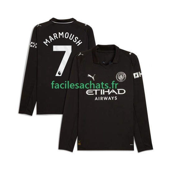 Maillot Manchester City Omar Marmoush 7 2025-2026 Extérieur Homme ML