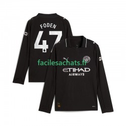 Maillot Manchester City Phil Foden 47 2025-2026 Extérieur Homme ML