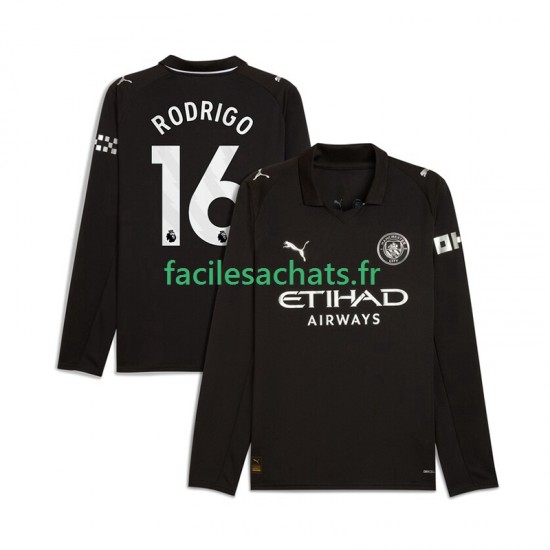 Maillot Manchester City Rodrigo Hernandez 16 2025-2026 Extérieur Homme ML