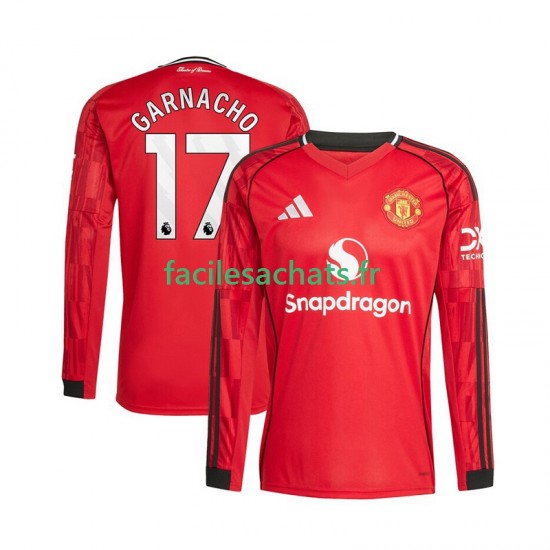 Maillot Manchester United Alejandro Garnacho 17 2025-2026 Domicile Homme ML