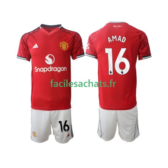 Maillot Manchester United Amad Diallo 16 2025-2026 Domicile Enfant MC