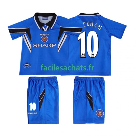 Maillot Manchester United BECKHAM 10 Retro 1996 1998 3ème Enfant MC