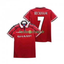 Maillot Manchester United BECKHAM 7 Retro 1998 1999 Domicile Homme MC