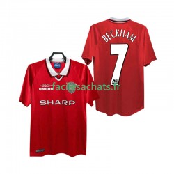 Maillot Manchester United BECKHAM 7 Retro 1999 2000 Domicile Homme MC