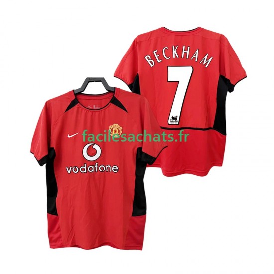 Maillot Manchester United BECKHAM 7 Retro 2002 2004 Domicile Homme MC