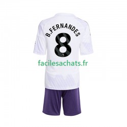 Maillot Manchester United Bruno Fernandes 8 2025-2026 Extérieur Enfant MC