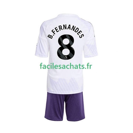 Maillot Manchester United Bruno Fernandes 8 2025-2026 Extérieur Enfant MC
