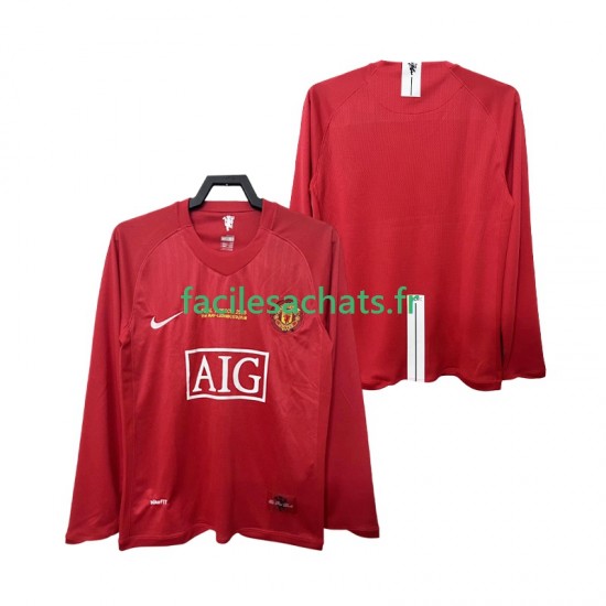 Maillot Manchester United Champions League Retro 2007 2008 Domicile Homme ML