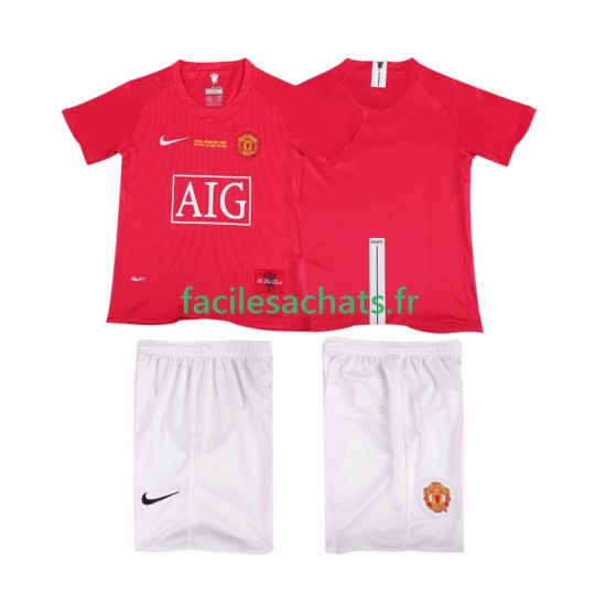 Maillot Manchester United Retro Champions League 2007 2008 Domicile Enfant MC