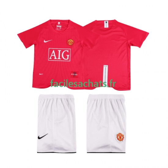 Maillot Manchester United Retro Premier League 2007 2008 Domicile Enfant MC