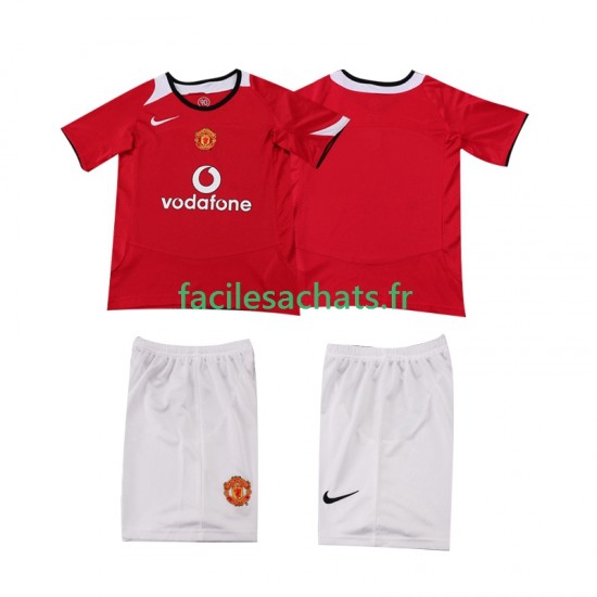 Maillot Manchester United Retro 2005 2006 Domicile Enfant MC