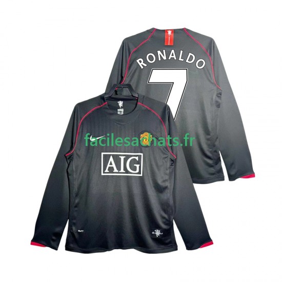 Maillot Manchester United Critstiano Ronaldo 7 Retro 2007 2008 Extérieur Homme ML