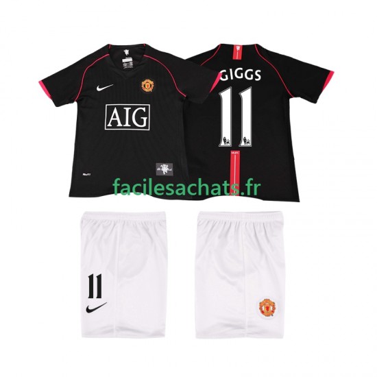 Maillot Manchester United GIGGS 11 Retro 2007 2008 Extérieur Enfant MC