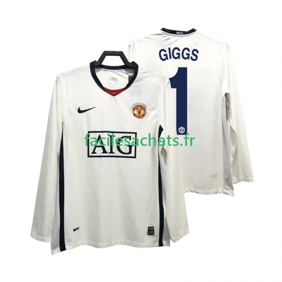 Maillot Manchester United GIGGS 11 Retro Premier League 2008 2009 Extérieur Homme ML