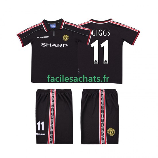 Maillot Manchester United GIGGS 11 Retro 1998 1999 Extérieur Enfant MC