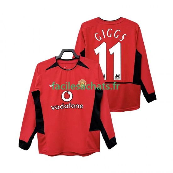 Maillot Manchester United GIGGS 11 Retro 2002 2004 Domicile Homme ML